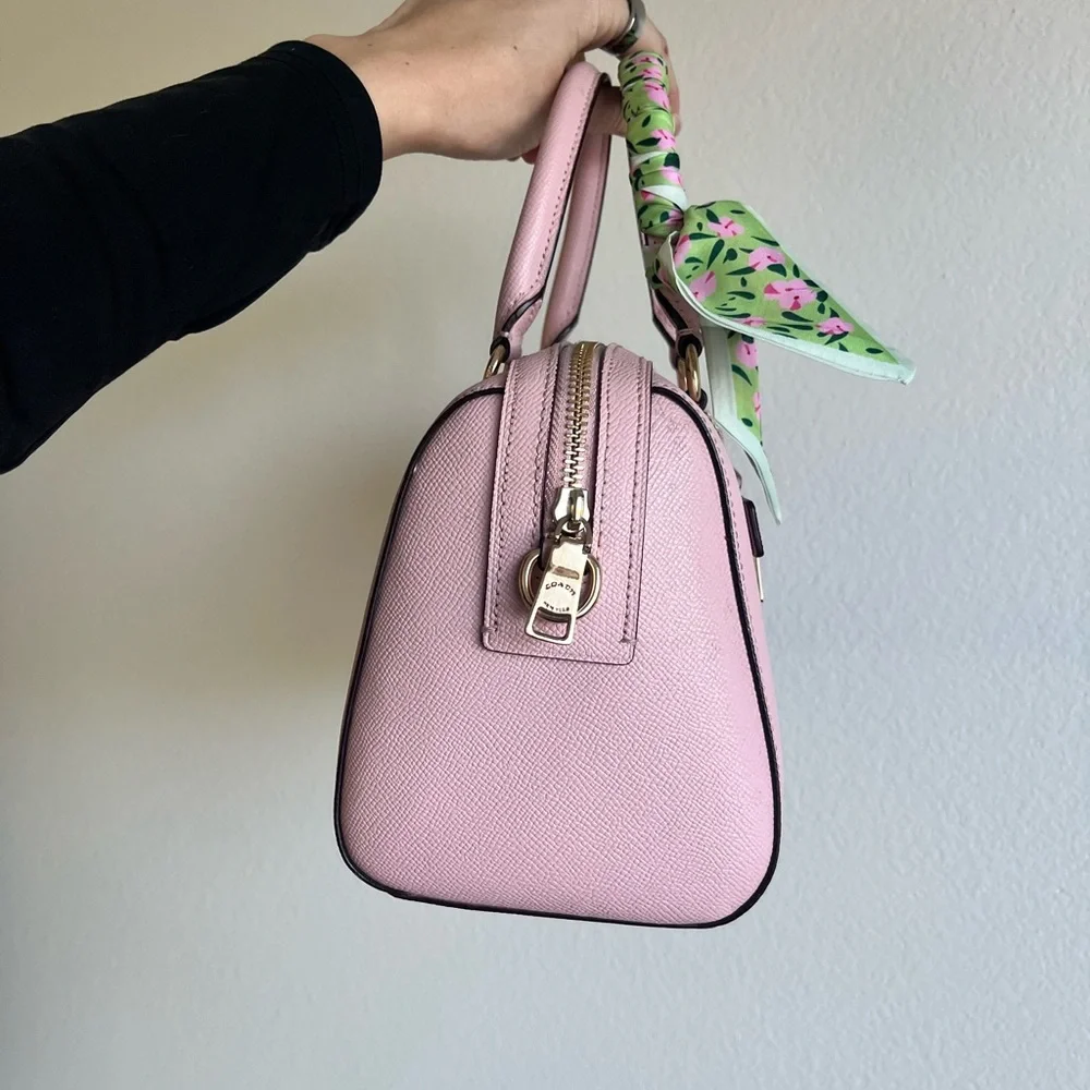 Rare Baby Pink Leather Coach Medium Rowan Handbag - Picture 3 of 7